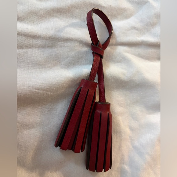 Coach Red Leather Tassel - Picture 3 of 4